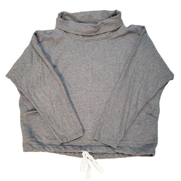 Joe Fresh Cowel Neck Oversized Sweatshirt Womens S Grey Drawstring Batwing - Picture 5 of 8
